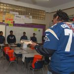 Joe Barksdale of the St Louis Rams at KIPP Inspire Academy