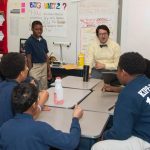 Joe Barksdale of the St Louis Rams at KIPP Inspire Academy