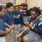 Joe Barksdale of the St Louis Rams at KIPP Inspire Academy