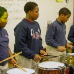 Joe Barksdale of the St Louis Rams at KIPP Inspire Academy