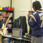 Joe Barksdale of the St Louis Rams at KIPP Inspire Academy