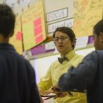 Joe Barksdale of the St Louis Rams at KIPP Inspire Academy