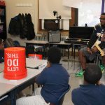 Joe Barksdale of the St Louis Rams at KIPP Inspire Academy